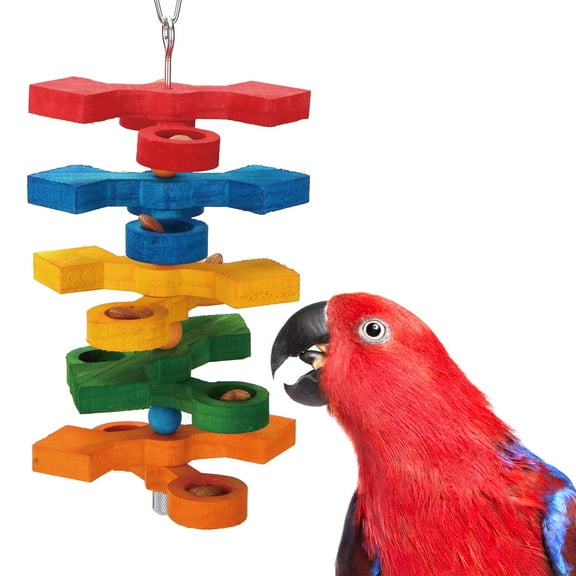 Super Bird Creations SB1221 Hide n Seek Foraging Bird Toy - Interactive Bird Toy for Foraging Fun - African Greys Medium Conures Parrots - Fillable with Treats - Ideal for Medium to Large Bird Size