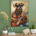 thumbnail image 2 of Boxer Dog Stretched Canvas Size 8x12 Guitar Canvas – Funny Boxer Dog Team Player Wall Art, Ideal Gift Guitar , Dog Owner, 2 of 5