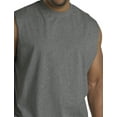 thumbnail image 2 of Harbor Bay by DXL Big and Tall Men's Moisture-Wicking Muscle T-Shirt, Granite Heather, 8XL, 2 of 5