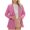 Hot Pink, variant on My Items Womens Blazers Casual Fall Jackets 2026 Women's Solid Color Button Pocket Long Sleeve Turndown Collar Suit Jacket