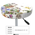 thumbnail image 4 of Kll Herbs And Wildflowers Round Bar Chair Cushion Cover 12 Inch,Bar Stool Protector With Elastic, Soft Washable, 4 of 7