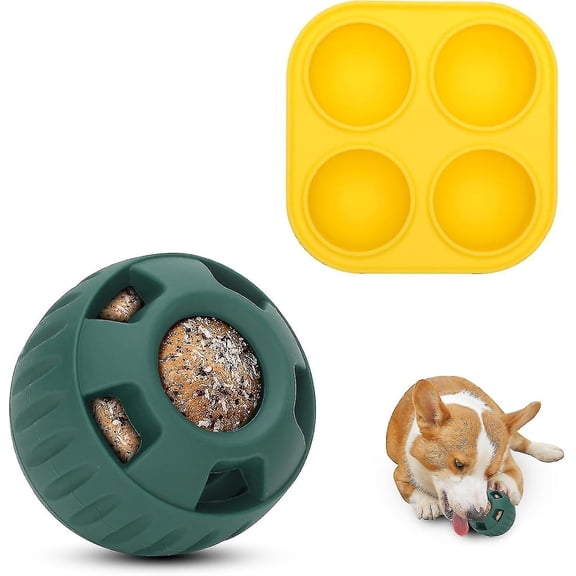 Fillable Dog Toys and Treat Molds for Popsicle Pops, Pupsicle and Treat Tray, Long Lasting Freezable Rubber Dog Chew Toys, Interactive Dog Toy