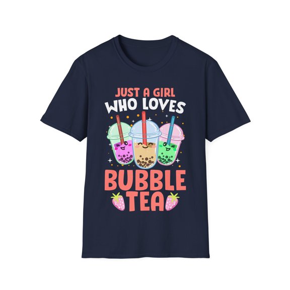 Just a Girl Boba Tea Milk Tea Bubble Lover Novelty Unisex Softstyle T-Shirt