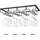 thumbnail image 1 of Estante para copas de vino, soporte para copas de vino de metal, estante para copas colgantes, estante para copas, con tornillos de montaje, 4 filas de gran capacidad, para bar cocina,, 1 of 5
