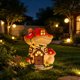 thumbnail image 5 of Luz de jardín de hongos con energía solar, decoración exterior de resina con escena campestre, diseño impermeable y resistente a la intemperie para balcón, césped y porche., 5 of 8