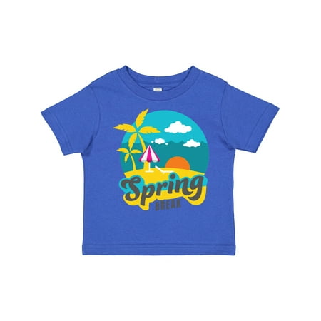 

Inktastic Spring Break with Beach and Palm Trees Gift Toddler Boy or Toddler Girl T-Shirt