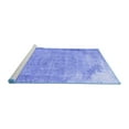 thumbnail image 2 of Ahgly Company Machine Washable Indoor Round Abstract Blue Contemporary Area Rugs, 7' Round, 2 of 4