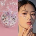 thumbnail image 1 of Eyes Face Makeup Facial Decorations Patch Butterfly Rhinestone Pearls Sequin Adhesive Glitter, 1 of 8