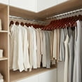 thumbnail image 3 of Unique Bargains 2Pcs Wood 360-Degree Space Saving Clothes Hangers Dark Brown, 3 of 6
