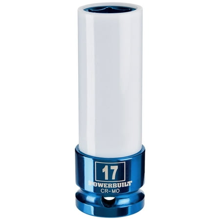 UPC: 0028907372310 | Powerbuilt 1/2 Inch Drive x 17 MM Thin Wall Color Lug Nut Socket – 941039