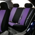 thumbnail image 3 of FH Group Classic Two Tone Universal Fit Cloth Seat Cover For Car Truck SUV Van - Rear Bench Purple FB102012PURPLE, 3 of 3