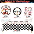 thumbnail image 2 of 122Pcs Two Fast Race Car 2nd Birthday Party Decorations - Race Car Plates, Napkins, Tablecloth for Boys Kids' Two Year Old Party Race Car Birthday Party Supplies, Serves 40 Guest, 2 of 6