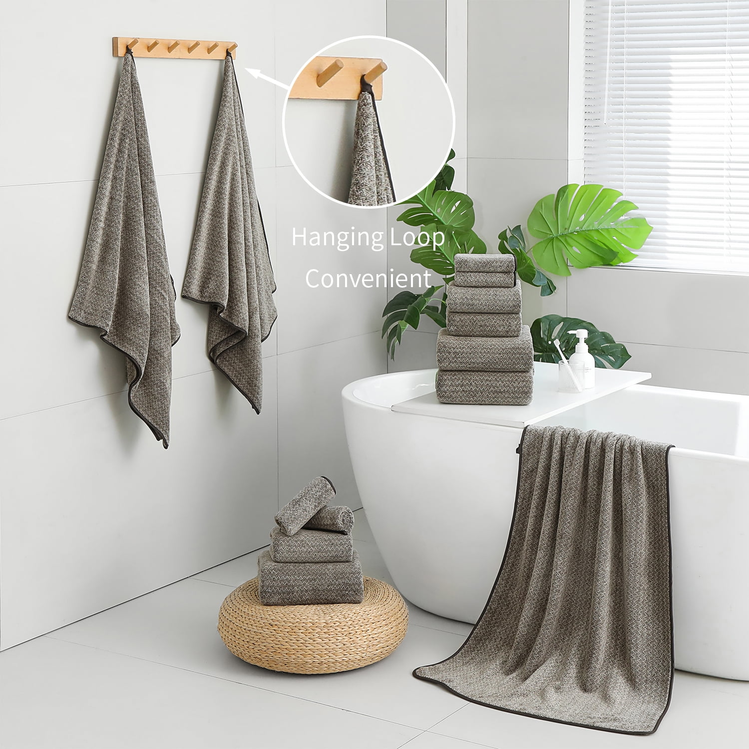Kebury 4 Pack Bath Towels Extra large, 35"x70" Bath Sheets Towels Set For Adults, Oversize Bathroom Towel Ultra Soft Microfiber Quick Dry Highly Absorbent Shower Towel Spa Hotel Use (Dark Brown)