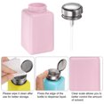 thumbnail image 5 of Uxcell Solvent Alcohol Dispenser 200ml(6.7oz) Push Down Liquid Dispenser Pump with Stainless Steel Lid, Pink, 5 of 6