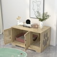 thumbnail image 6 of Oubayajia Cat Litter Box Cabinet with Doors, Litter Box Furniture Hidden, Cat Washroom, Natural, 6 of 8