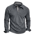 thumbnail image 3 of yillto Mens Golf Long Sleeve Shirt Classic Button Solid Color Collared Tshirt Fashion Casual Shirts, 3 of 7