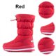 thumbnail image 1 of Botines Antideslizantes para Mujer Al Aire Libre Botas Con Plataforma Forradas Piel Hasta Media Pantorrilla (41) Rojo, 1 of 8