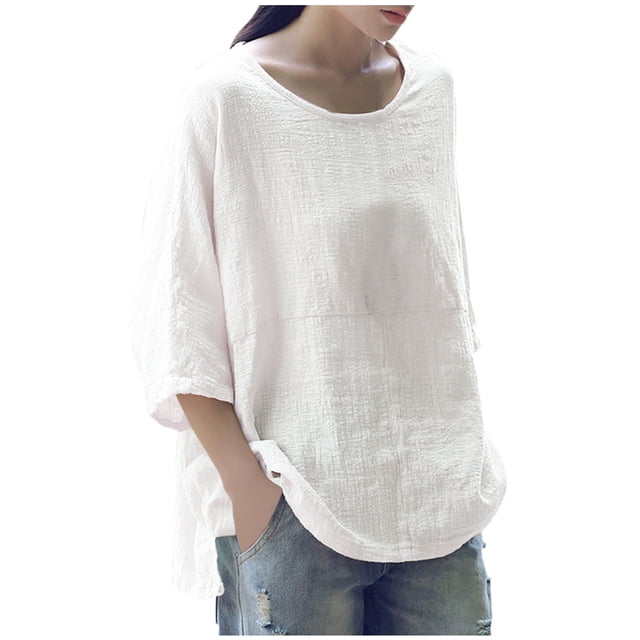 Mode Femmes T-Shirt Décontracté Manches Courtes Col Rond Grande Taille