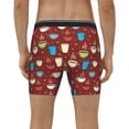thumbnail image 4 of Rateoe Coffee Cups Print Men’s Underwear Boxer Briefs Soft Comfortable Underwear Boxer Briefs, Long Leg Briefs,Anti-chafing Boxer Briefs, 4 of 7
