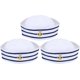 thumbnail image 1 of Blue and White Sailor Hats Sailor Hat for Costume Accessory, Fancy Dress Party (3 Packs), 1 of 5