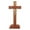 Jc-6095-k, variant on Wooden Walnut Finish Standing Catholic Crucifix Cross with Silver Toned Jesus Christ, 6 Inch
