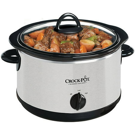 Crock-Pot 4-Quart Round Slow Cooker, Silver