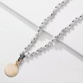 thumbnail image 5 of Monogram Disc Blanks Knotted Boutique Amazontite Natural Stone Beads Necklace, 5 of 5