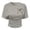 Grey, variant on Girls' Leopard Print Bow Crop Top - Short Sleeve Ruched Casual Tee Size:5-6 Years
