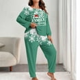 thumbnail image 2 of Dreluolixuan Christmas Cozy Loungewear Long Sleeve Soft Top Elastic Waist Pants Snowflake Winter His and Hers Nightwear, 2 of 4