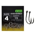 thumbnail image 3 of 15pcs High carbon steel Barbed Fish Hook With Eye Carp Fishing Hook, 3 of 6