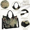 thumbnail image 6 of Women Canvas Tote Bags Embroidery Handbags Stylish Casual Shoulder Bags, 6 of 9