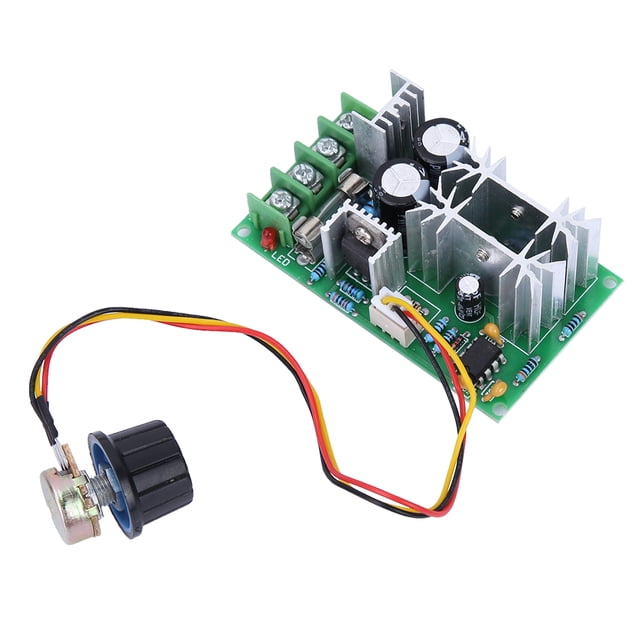 Placa controladora de velocidad de motor eléctrico de CC de 9 a 60 V y 20 A, regulador de velocidad de motor PWM