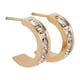 thumbnail image 2 of Aretes Mujer con Zirconia Cúbica LuckyLy, Arracadas de Acero Inoxidable de Media Luna, Modelo Dara dorado UNITALLA, 2 of 8