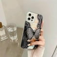 thumbnail image 6 of Butterfly Phone Case Compatible with iPhone 12, Korea Cute 3D Black Dream Butterfly Phone Cover with Popsocket Stand for Women Girls, 6 of 12