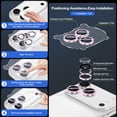 thumbnail image 6 of CASEFIV for iPhone 17 Pro,iPhone 17 Pro Max Camera Lens Protector,Individual Metal Ring Tempered Glass Lens Cover, [Strong Adsorption] Scratch Resistant-Thin HD Clear Lens Cover,1 Set-Pink Sparkly, 6 of 6