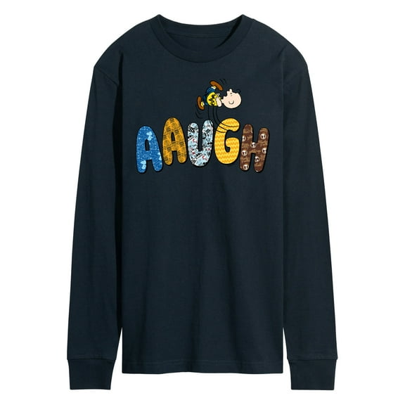 Peanuts - Aaugh Pattern Charlie Brown - Men's Long Sleeve T-Shirt