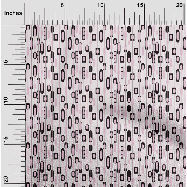 oneOone Coton Tissu Cambier Rayé & Formes Géométriques Géométriques Tissu Imprimé 1 Yard 56 Inch Wide