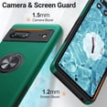 thumbnail image 4 of KOMI for Google Pixel 7 Case, Slim Fit Shockproof Protective Phone Case for Pixel 7, Military-Grade Drop Protection with Ring Kickstand [Magnetic Car Mount Feature] Case for Google Pixel 7 Green, 4 of 5
