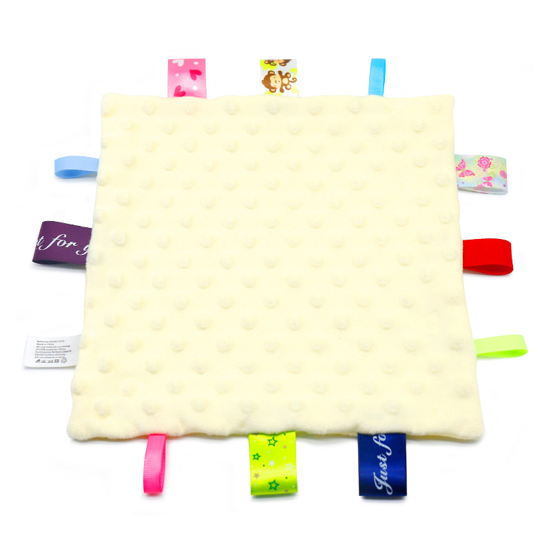Baby Tags Security Blankets Baby Soothing Plush Blanket with Colorful