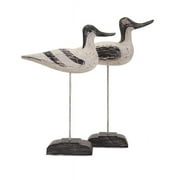 Wood Carved Birds - Set of 2