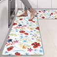 thumbnail image 2 of Kitchen Rugs Sets Of 2,Pioneer Flower Floral Print Pattern Anti Fatigue Kitchen Mat Rugs Non Slip Washable,Decorative Kitchen Floor Mats for Kitchen,Sink,Laundry,17"X47", 2 of 5