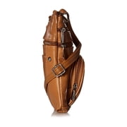 Roma Leathers Genuine Leather Multi-Pocket Crossbody Purse Bag