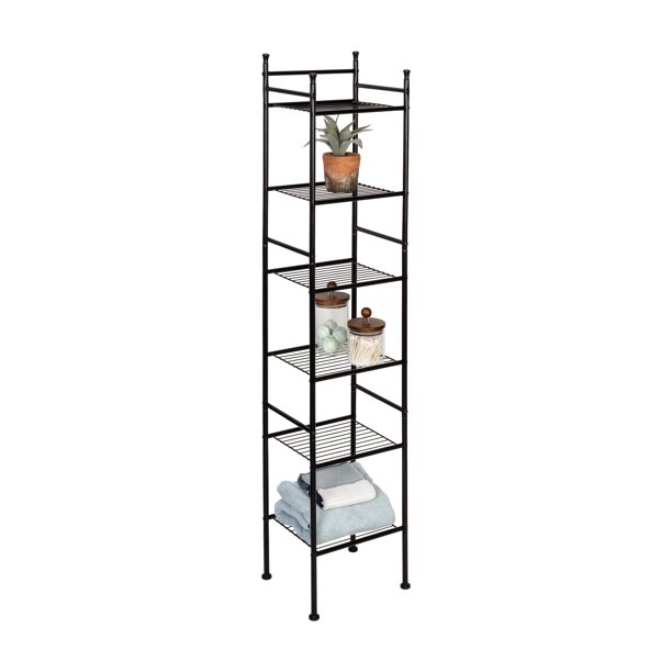 6Tier Bath Tower, Black