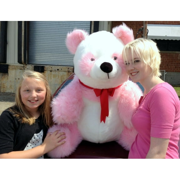 Big Plush Giant Stuffed Pink Panda Soft Teddy Bear Made in USA