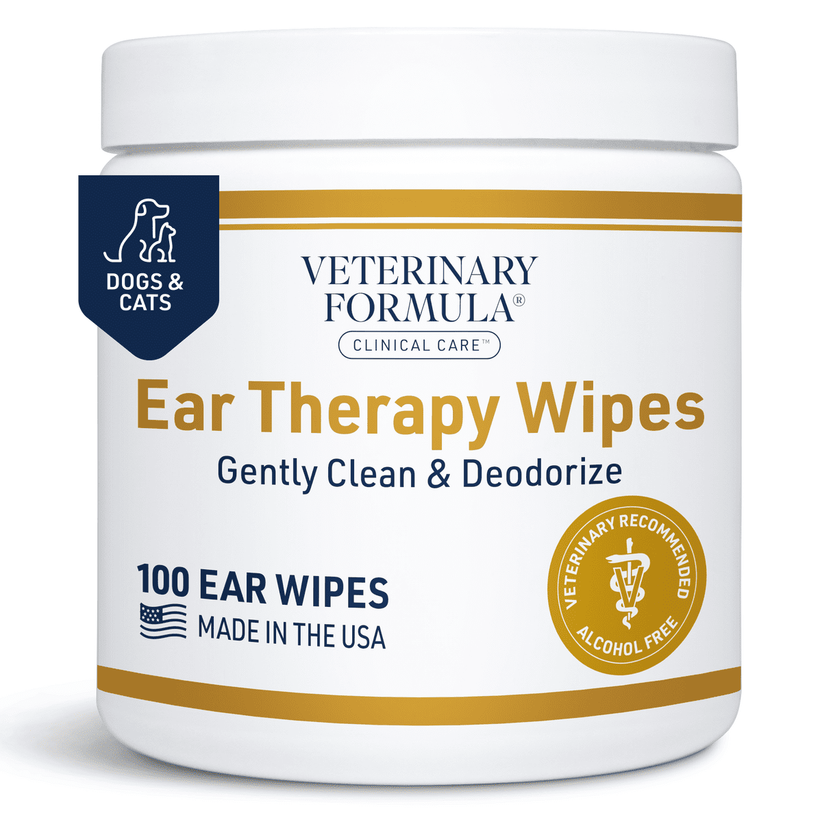 Veterinary Formula Clinical Care Ear Therapy Wipes, 100ct – Cat and Dog Ear Cleaner