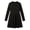 Black, variant on Cmtiyu Girls Fall Dresses Long Sleeve Crew Neck Pocket Ribbed Knit Dress Soft Lightweight Casual Khaki A Line Swing Dress for Girls 5-15 Years