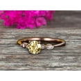 thumbnail image 2 of 1.25 Carat Beautiful 6mm Round Champagne Diamond Moissanite Engagement Ring on 10k Rose Gold, 2 of 6