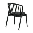 thumbnail image 3 of Pasadena Echo 6 Piece Round Dining Set with Buffet in Black Oak Finish with Faux Leather, 3 of 9