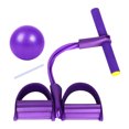 thumbnail image 2 of 4 Tube Pedal Ankle Puller with Yoga Ball, 2025 Upgrade Version Stretching Workout Fitness Bands for Full-Body Workout, Ab Training, Stretching, Yoga – Portable Home Gym Equipment, Purple, 2 of 5