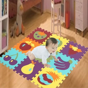 Hurrise 9pcs Baby Children Play Floor Mats Infant Animal Crawling Pad Soft Foam Floor Mat With Fence Floor Mat Home Floor Mat